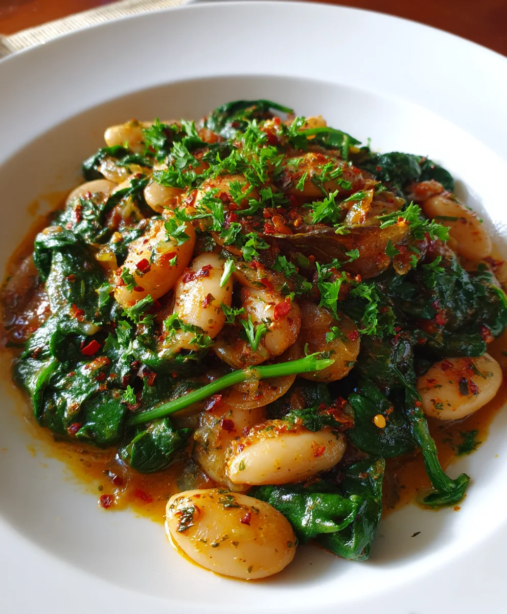 Spinach and White Beans – Simple, Savory & Comfortingly Wholesome!