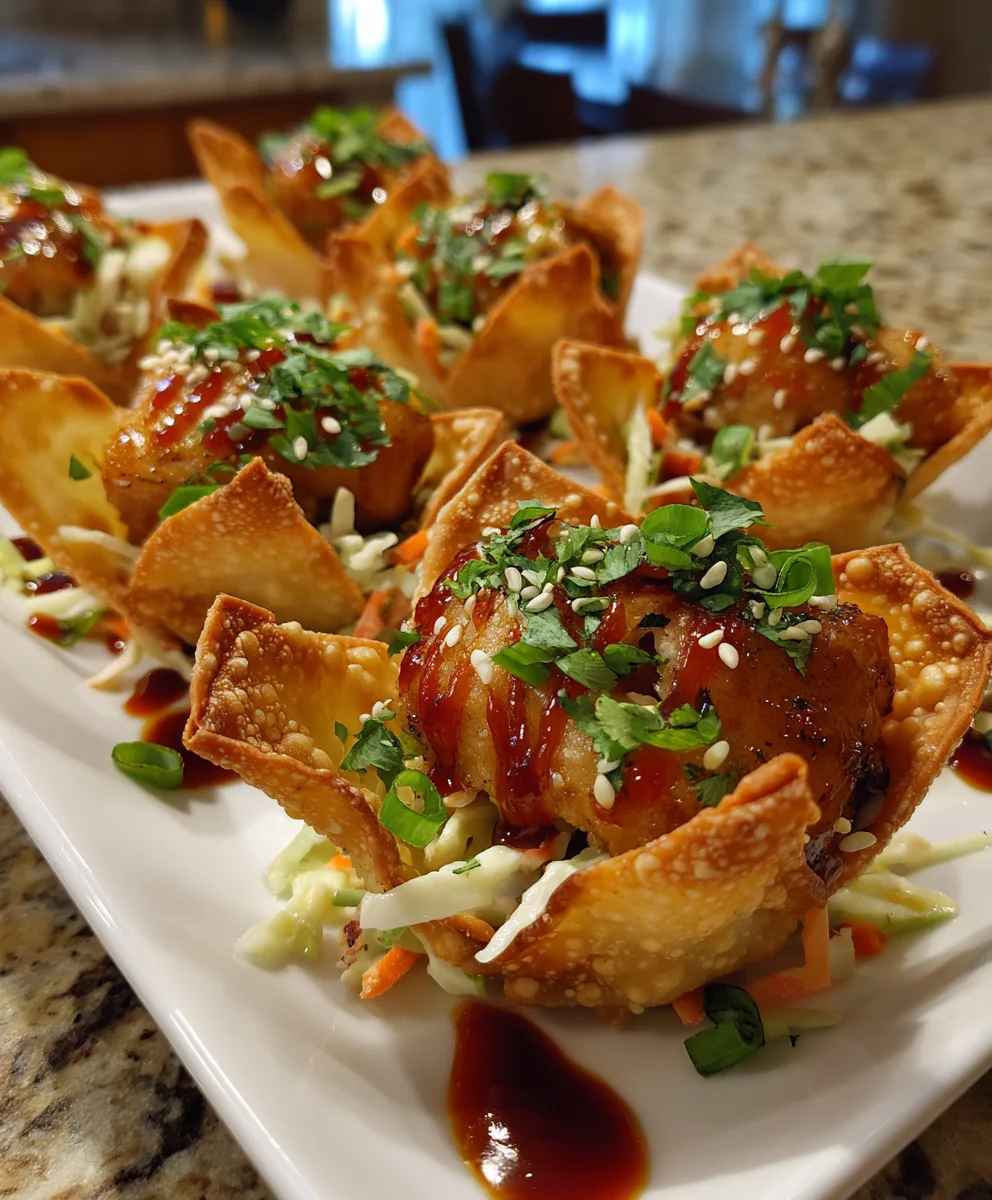 Crispy Chicken Wonton Tacos – Crunchy, Zesty & Party-Perfect!