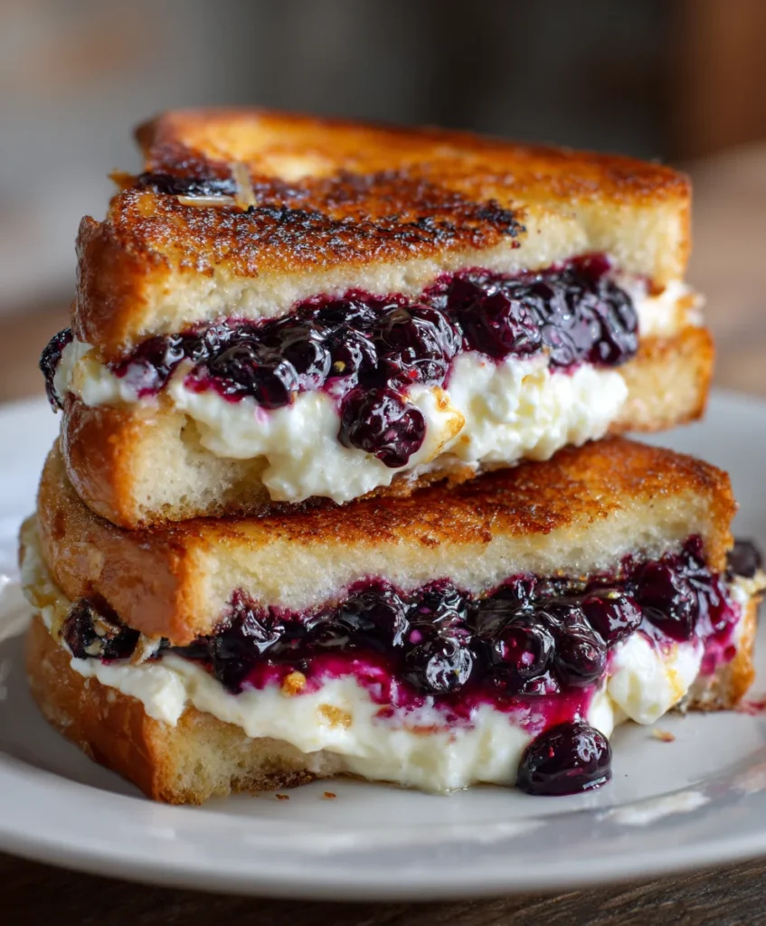 Crispy Blueberry Grilled Cheese – Sweet, Savory & Unexpectedly Delicious!