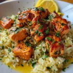 Mediterranean Salmon Lemon Rice – Fresh, Bright & Comfortably Elegant!