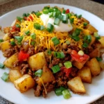 Chili Cheese Potato Skillet – Hearty, Cheesy & Comfort-Food Loaded!
