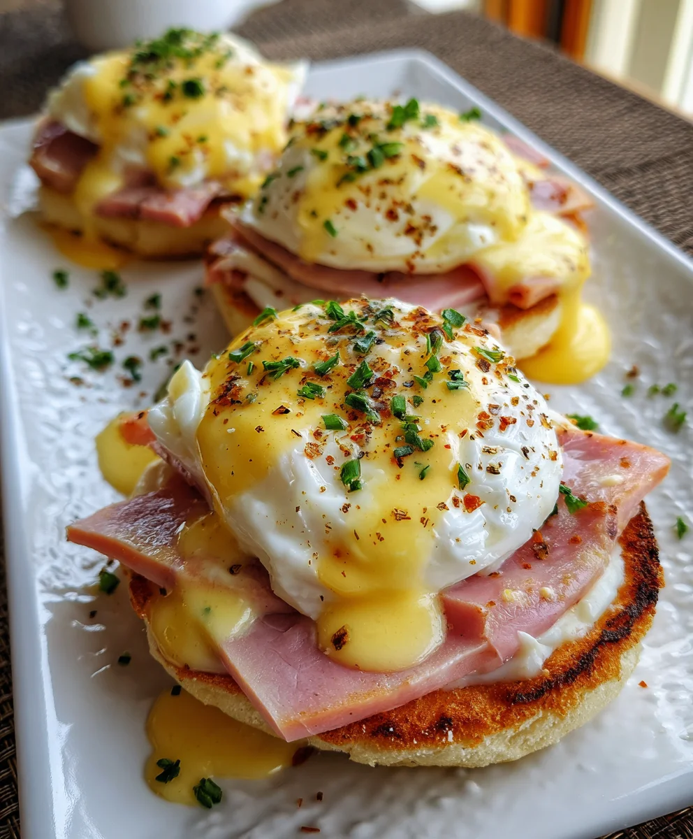 Eggs Benedict Casserole with Hollandaise Sauce – Rich, Savory & Brunch-Perfect!