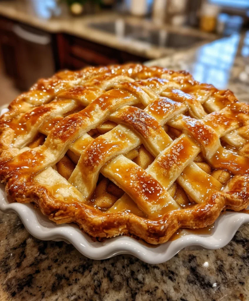 Caramel Apple Pie Dessert – Warm, Gooey & Drizzled with Irresistible Sweetness!