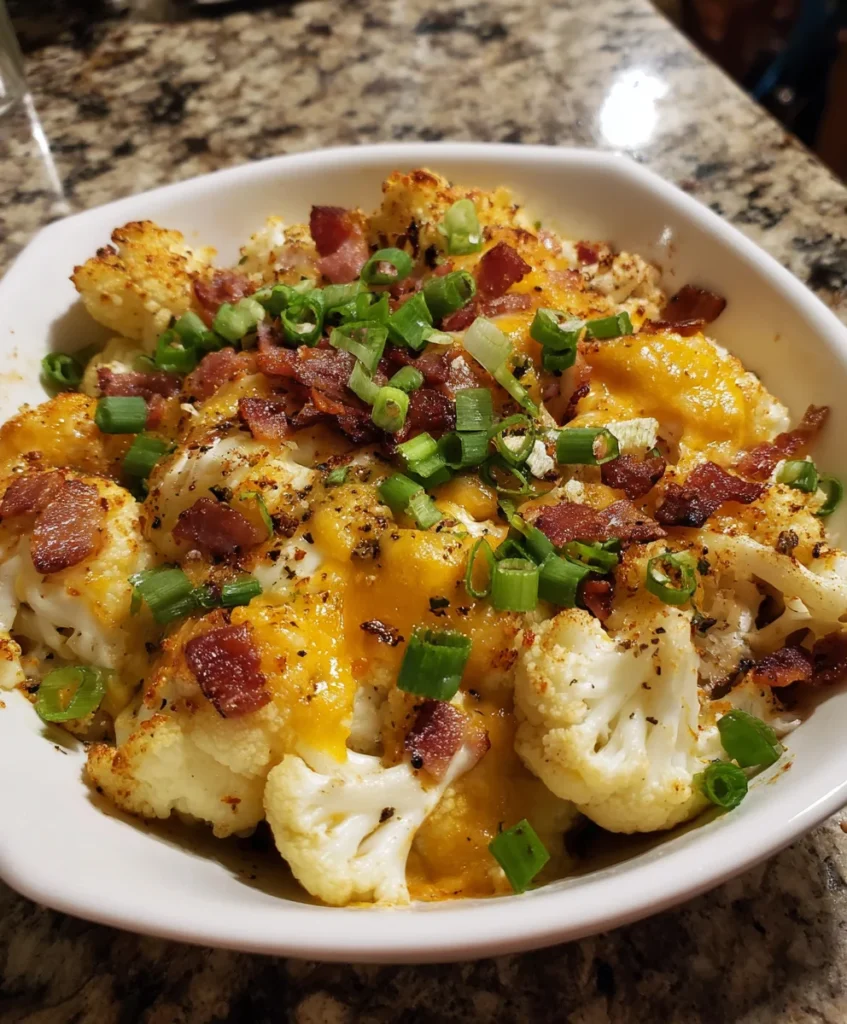 Caramelized Onion & Bacon Cauliflower Cheese Bake – Savory, Creamy & Comforting!