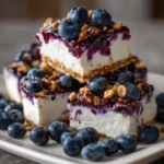 Blueberry Frozen Cottage Cheese Bark – Creamy, Refreshing & Protein-Packed!