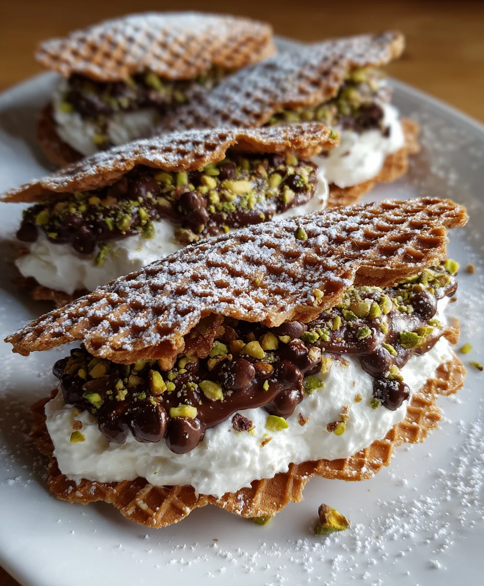 Chocolate Cannoli Pizzelle Sandwiches – Crisp, Creamy & Pure Italian-Inspired Indulgence!