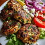 Mediterranean Greek Chicken Burgers with Herbs and Feta – Juicy, Fresh & Bursting with Flavor!