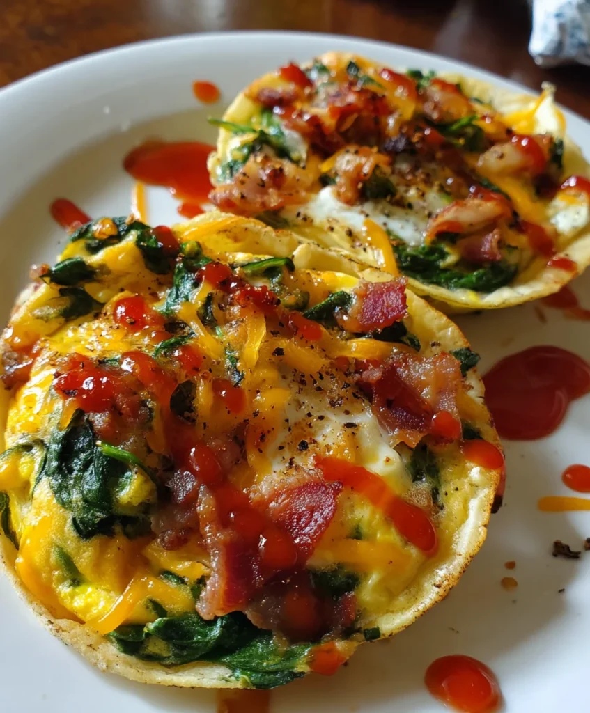 Egg Bite Cups with Spinach & Bacon – Fluffy, Savory & Perfectly Bite-Sized!