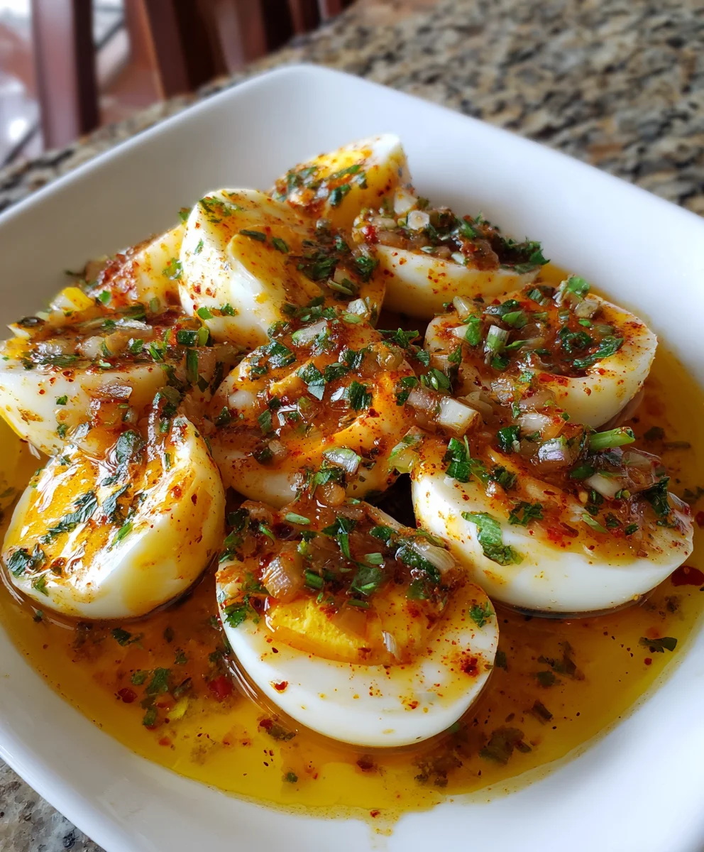 Cajun Boiled Eggs with Spicy Garlic Butter Sauce – Bold, Spicy & Flavor-Packed!