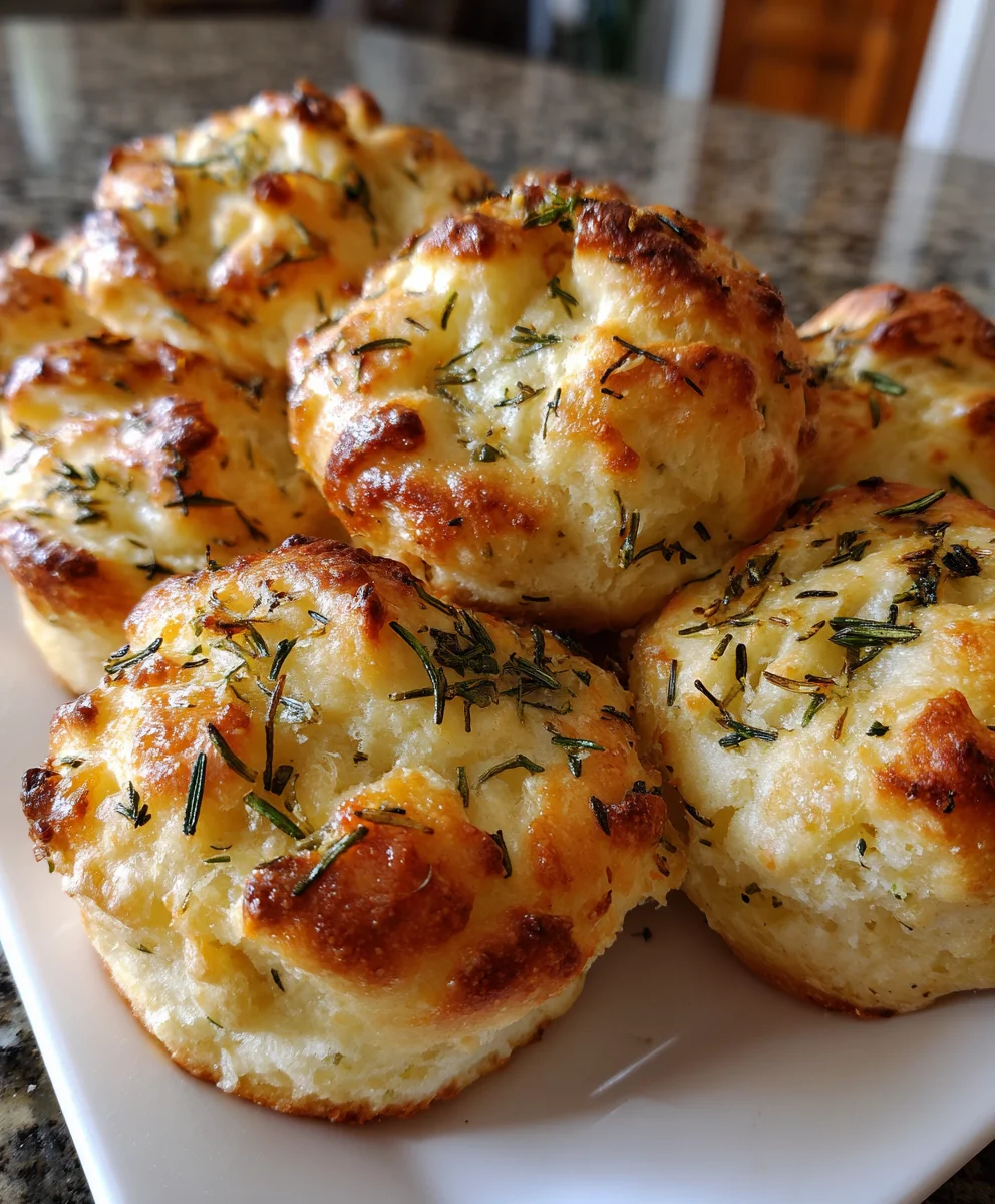 Garlic & Rosemary Focaccia Muffins – Fluffy, Savory & Bakery-Style Delicious!
