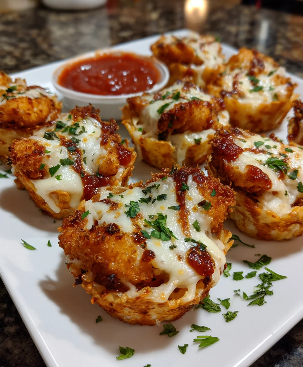 Chicken Parmesan Cups – Cheesy, Crispy & Perfectly Portionable!