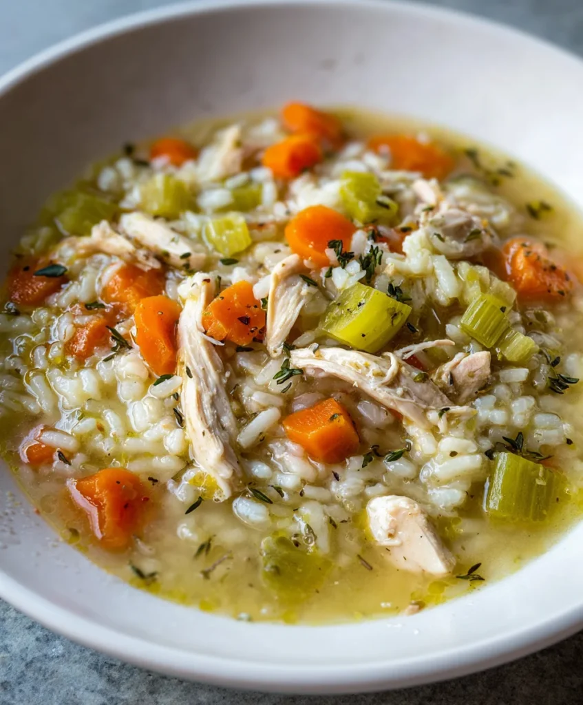 Turkey Rice Soup Bowl – Cozy, Hearty & Comforting in Every Spoonful!
