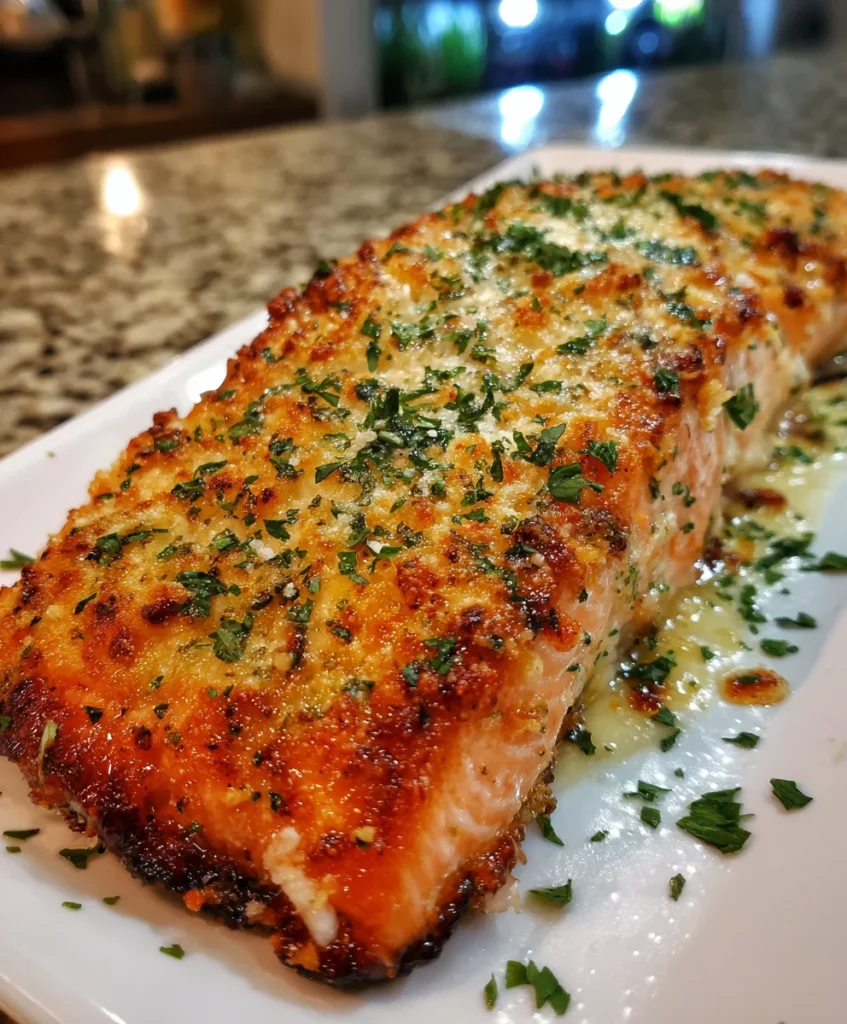 Crispy Parmesan Crusted Baked Salmon – Golden, Flaky & Packed with Flavor!