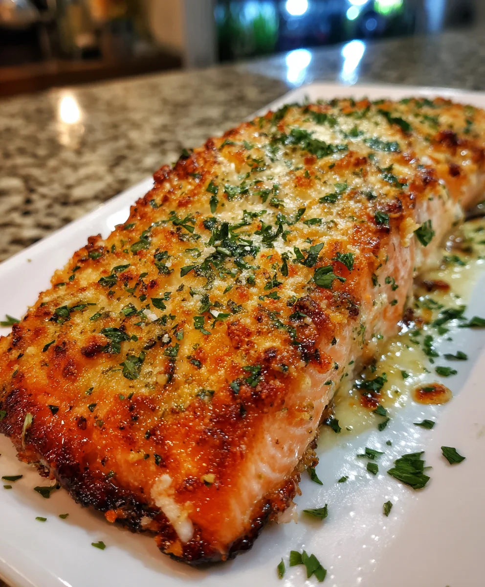 Crispy Parmesan Crusted Baked Salmon – Golden, Flaky & Packed with Flavor!