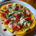 Spaghetti Squash Caprese – Fresh, Light & Mediterranean-Inspired!