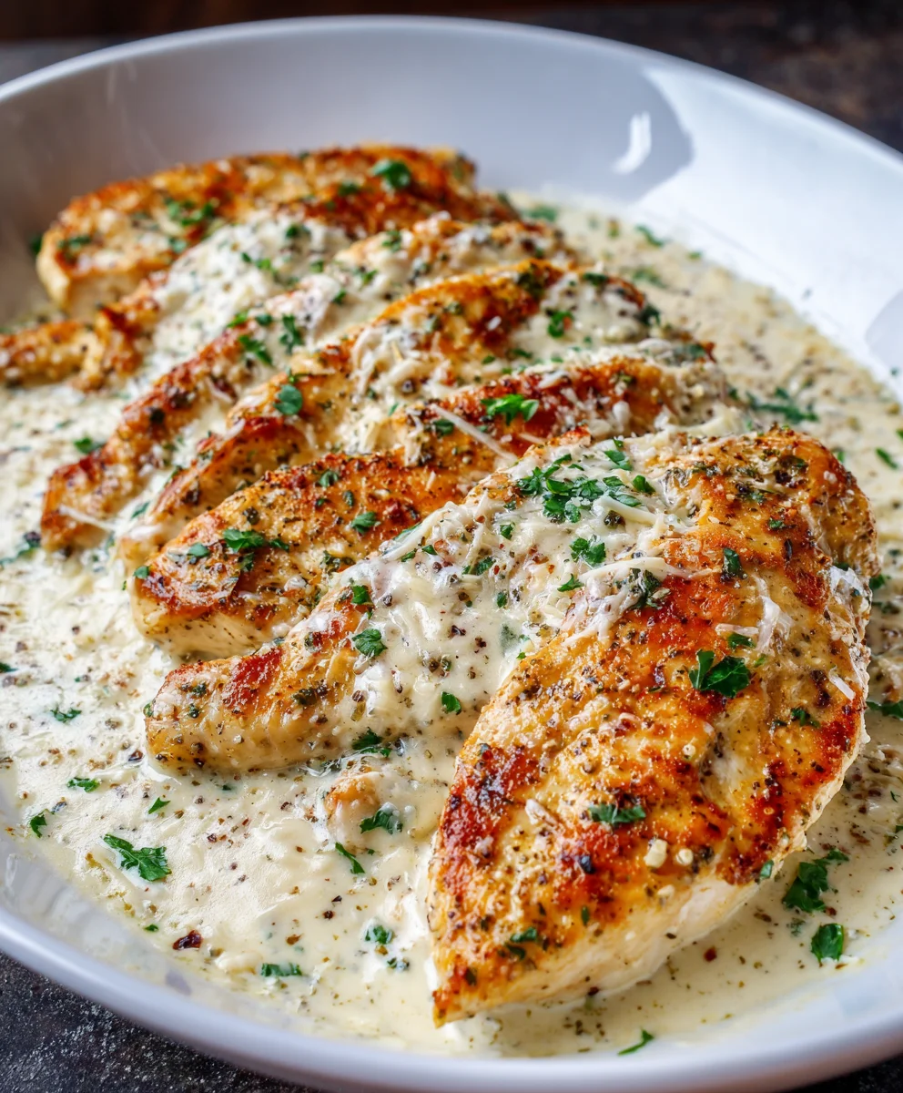 Melt-In-Your-Mouth Caesar Chicken – Juicy, Creamy & Effortlessly Delicious!