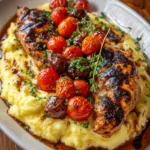 Balsamic Grilled Chicken with Herbed Mashed Potatoes – Savory, Juicy & Comfortably Elegant!