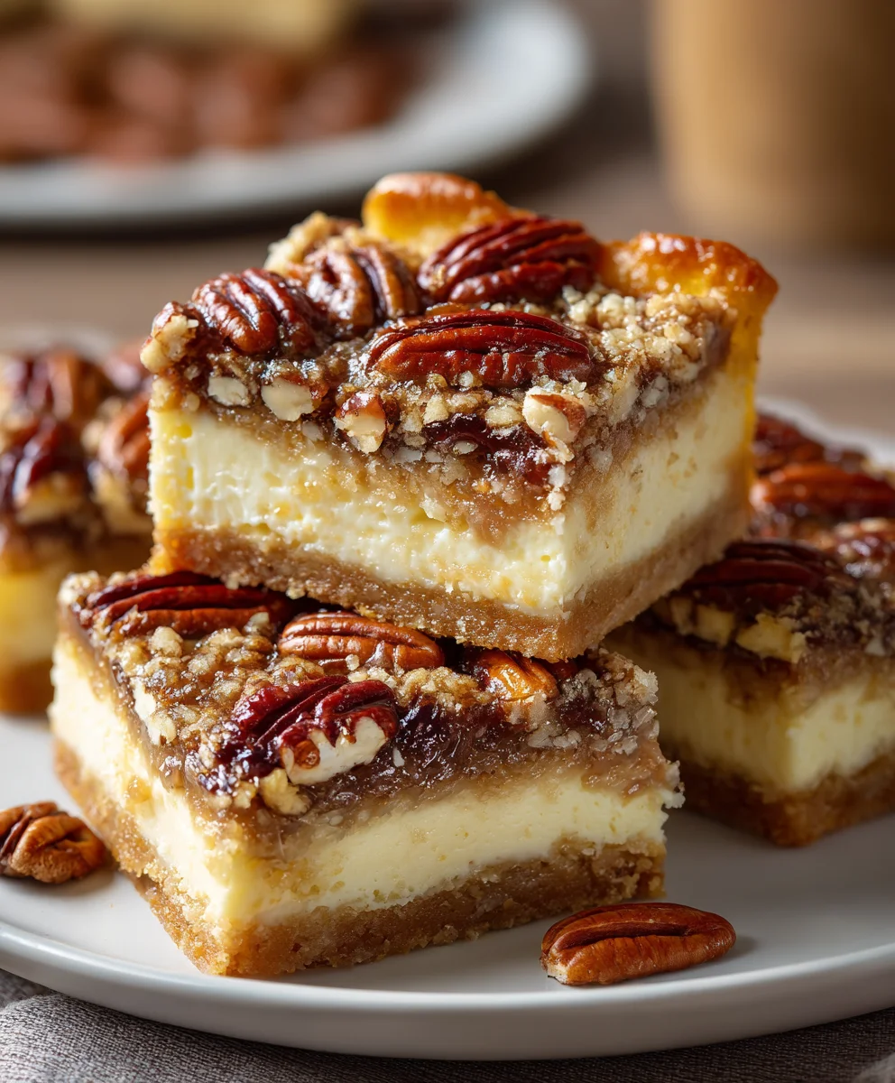 Pecan Pie Cheesecake Bars – Rich, Gooey & the Ultimate Holiday Dessert!