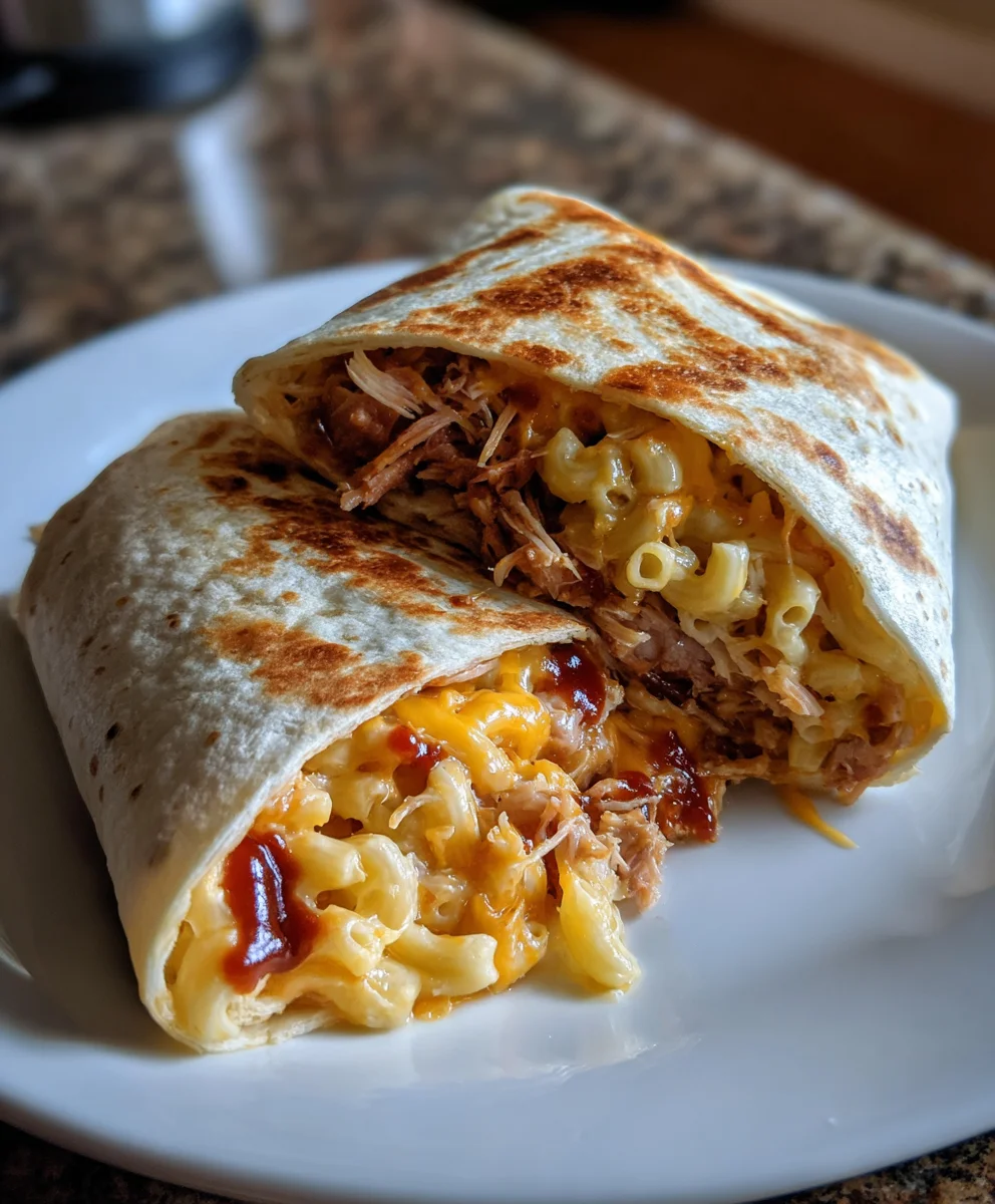 Pulled Pork Mac & Cheese Wraps – Smoky, Cheesy & Comfort-Packed in Every Bite!