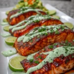 Baked Cajun Salmon with Creamy Avocado Lime Sauce – Spicy, Zesty & Restaurant-Worthy!