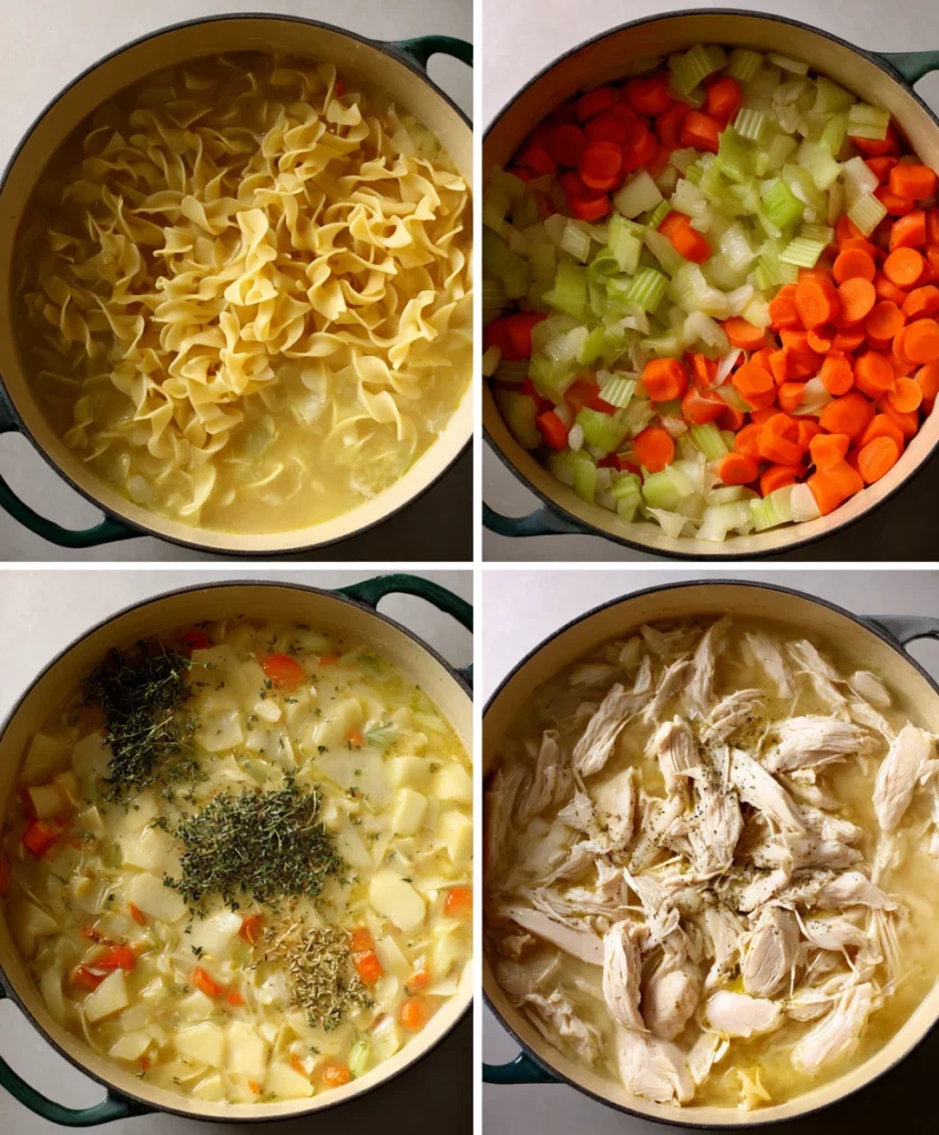 Creamy Chicken Noodle Soup – Rich, Cozy & Comforting in Every Spoonful