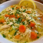 Lemon Chicken Orzo Soup – Cozy, Bright & Comfort in Every Spoonful!