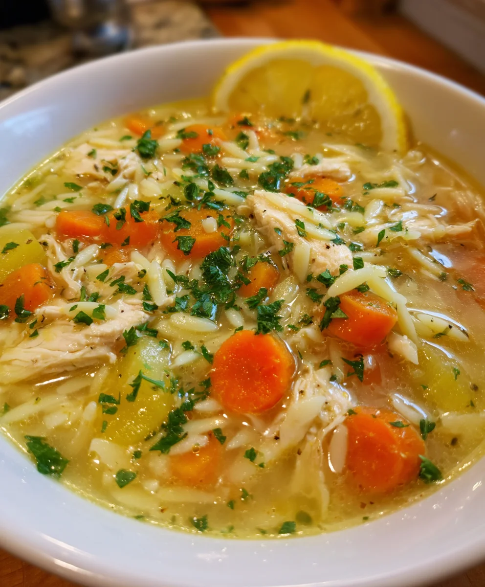 Lemon Chicken Orzo Soup – Cozy, Bright & Comfort in Every Spoonful!