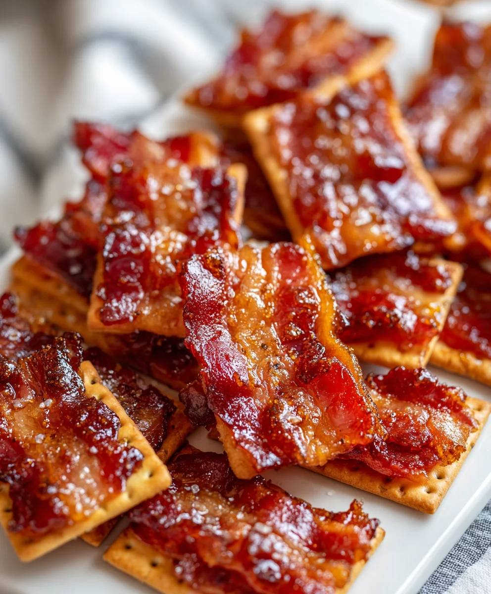 Maple Candied Bacon Crackers – Sweet, Salty & Totally Addictive!