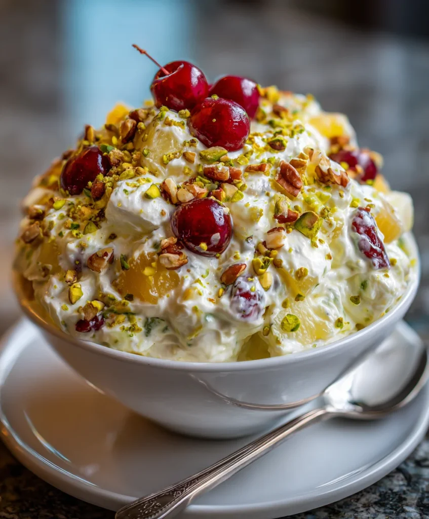 Traditional Watergate Fruit Salad with Pistachios – Creamy, Sweet & Nostalgically Delicious!