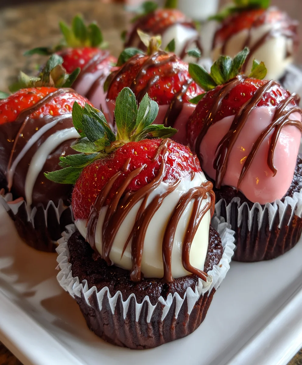 Chocolate Covered Strawberry Cupcakes