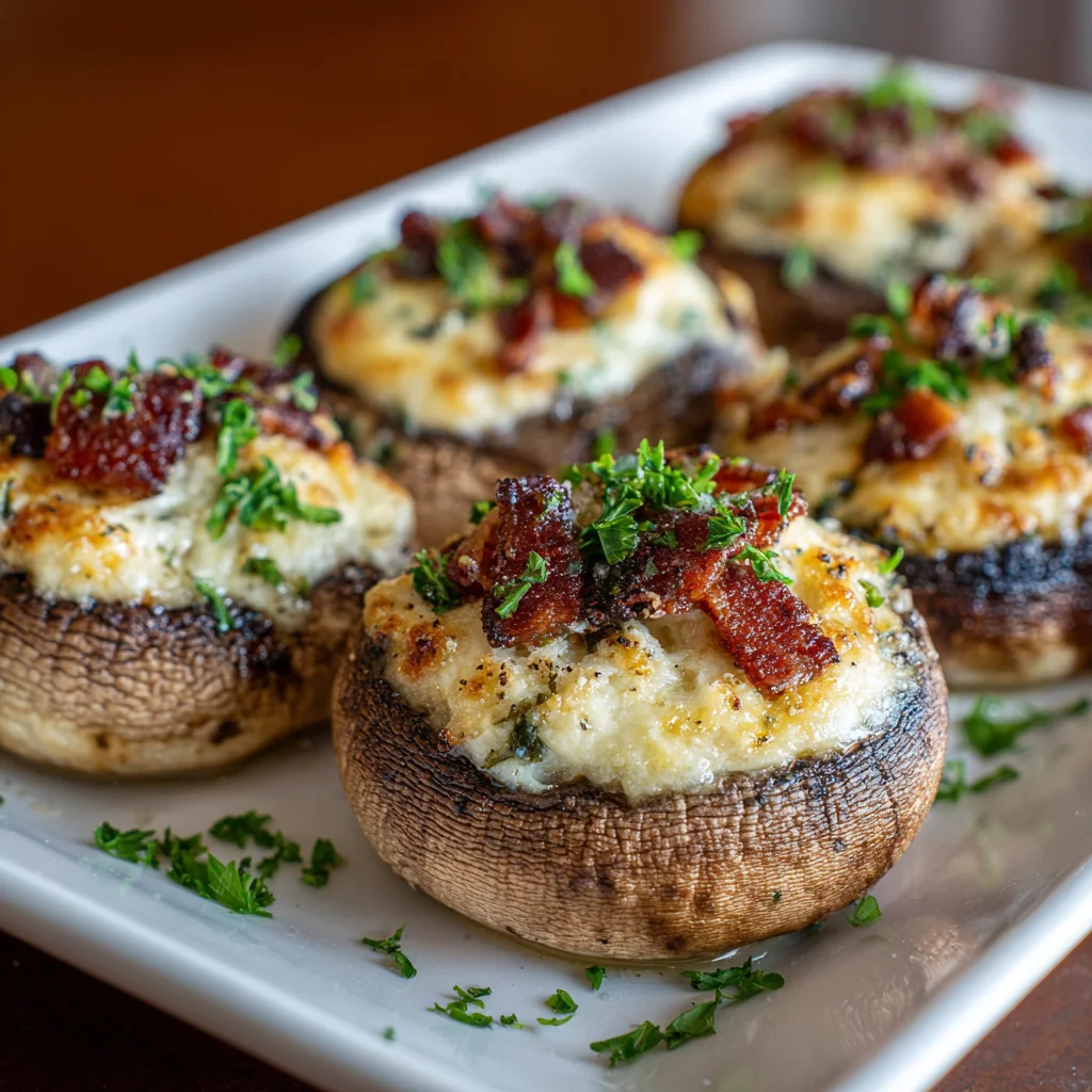 Keto Bacon Cheese Mushrooms – Creamy, Crispy & Packed with Flavor