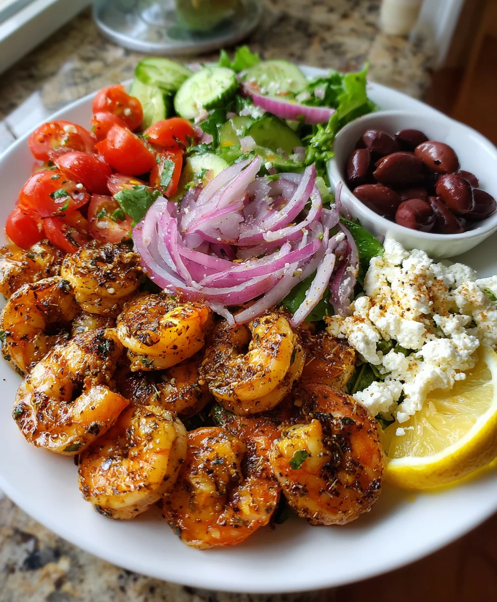 Greek Shrimp Mediterranean Bowl – Fresh, Zesty & Bursting with Coastal Flavor