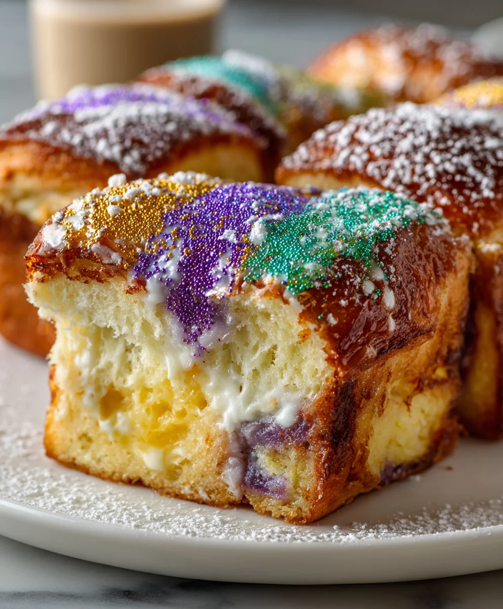 King Cake French Toast Bake – Decadent, Festive & Perfect for Brunch