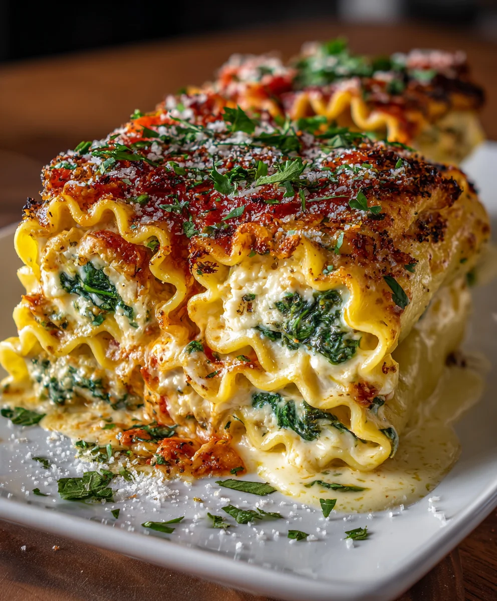 Garlic Butter Lasagna Roll-Ups – Rich, Cheesy & Wrapped in Buttery Goodness