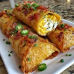 Mini Jalapeño Popper Egg Rolls – Crispy, Cheesy & Packed with a Spicy Kick