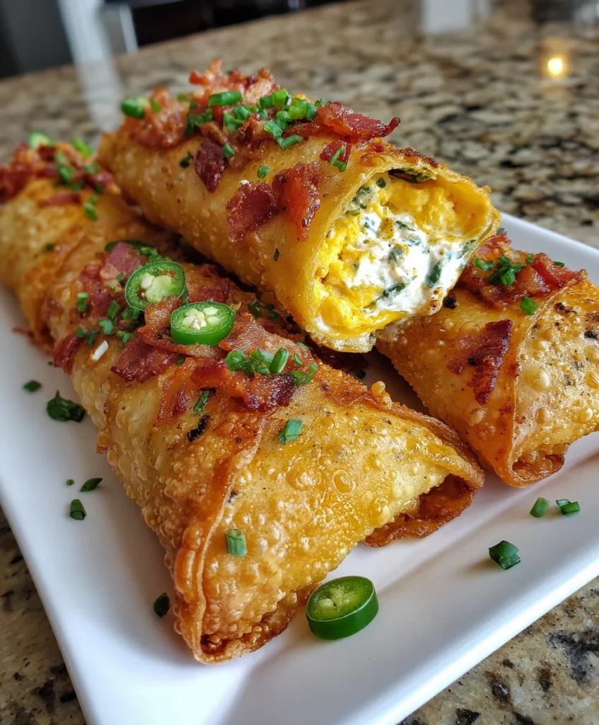 Mini Jalapeño Popper Egg Rolls – Crispy, Cheesy & Packed with a Spicy Kick