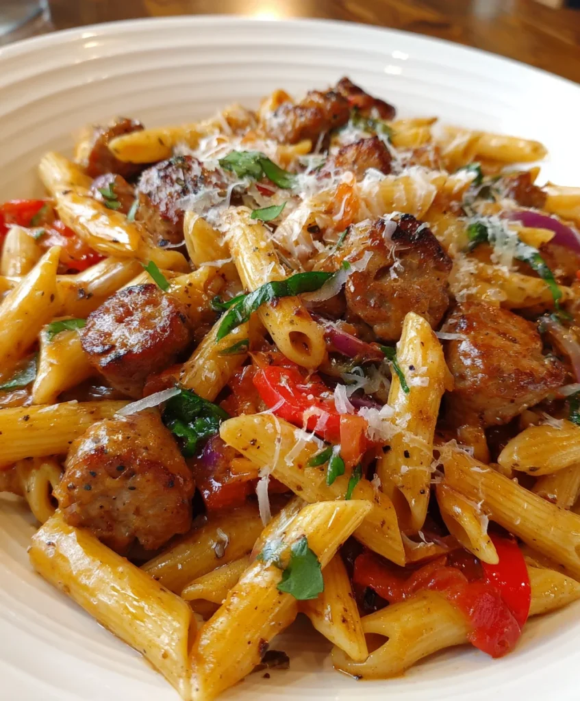 Creamy Red Wine Sausage Pasta – Rich, Savory & Comfort in Every Bite