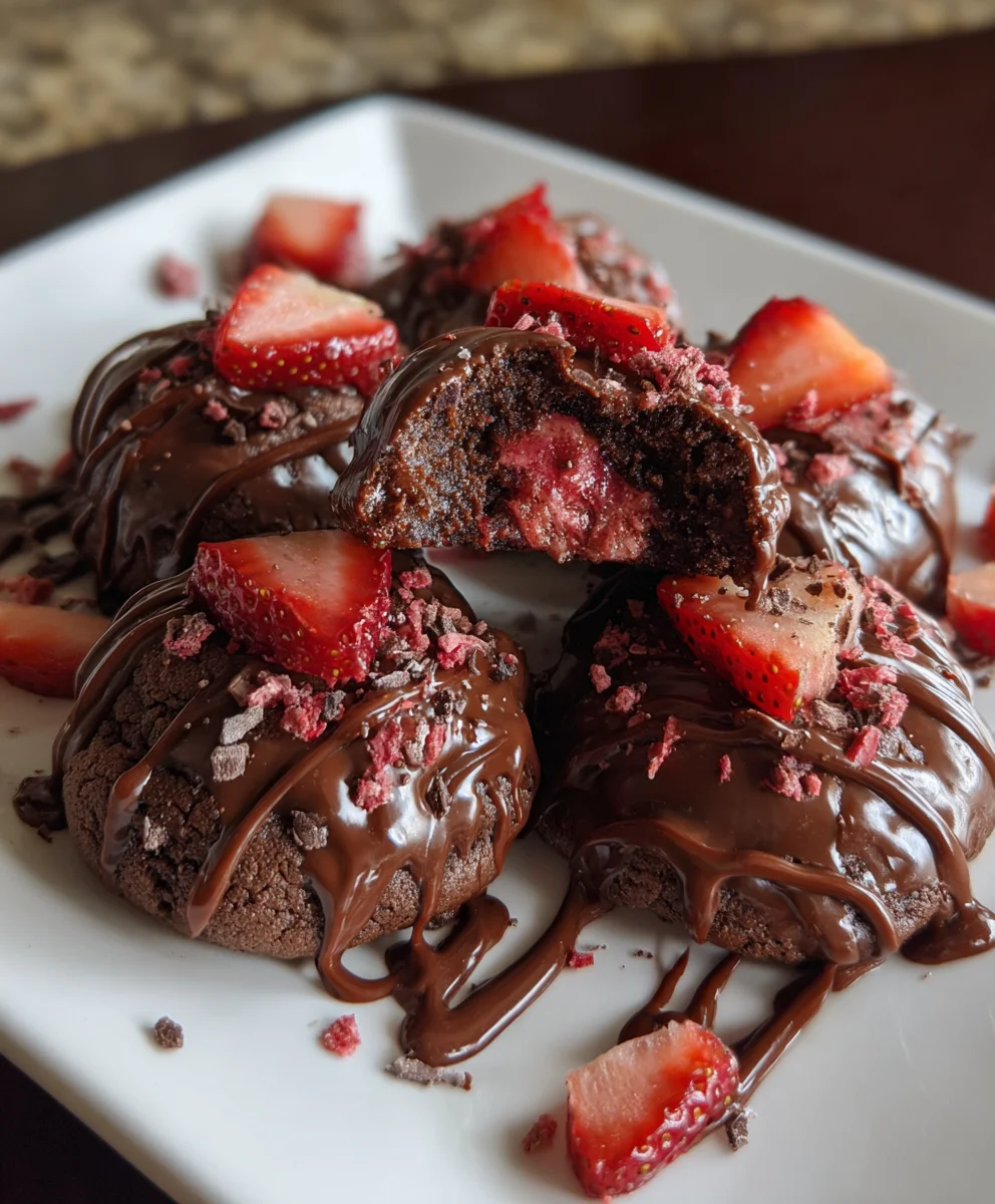 Chocolate Covered Strawberry Cookies – Sweet, Fruity & Dipped in Decadent Chocolate!