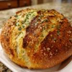 No-Knead Dill Gouda Artisan Bread – Crusty, Cheesy & Bursting with Flavor