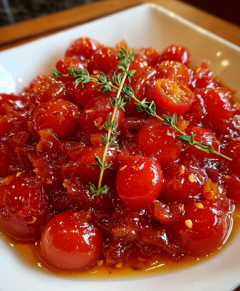 Sweet and Spicy Homemade Cherry Tomato Jam – Bold, Tangy & Irresistibly Savory
