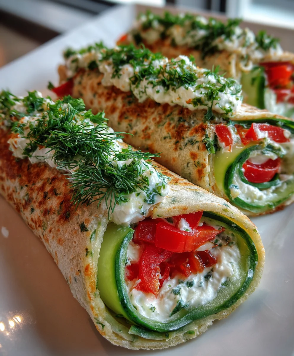 Cucumber Cottage Cheese Wraps – Fresh, Light & Protein-Packed