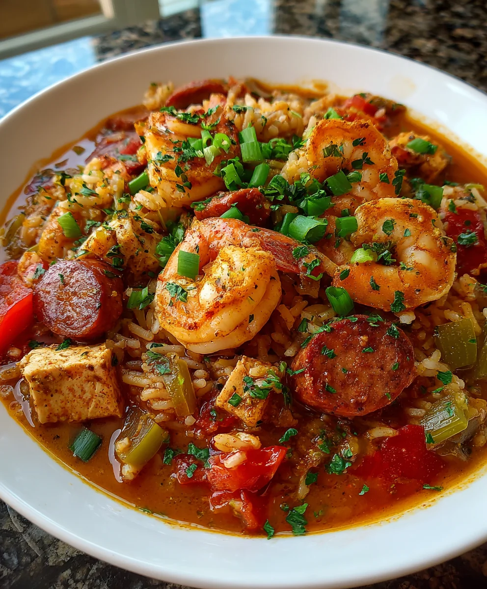 Slow Cooker Cajun Jambalaya with Chicken, Sausage & Shrimp – Bold, Hearty & Louisiana-Inspired!