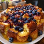 Blueberry French Toast Casserole – Sweet, Buttery & Bursting with Juicy Blueberries