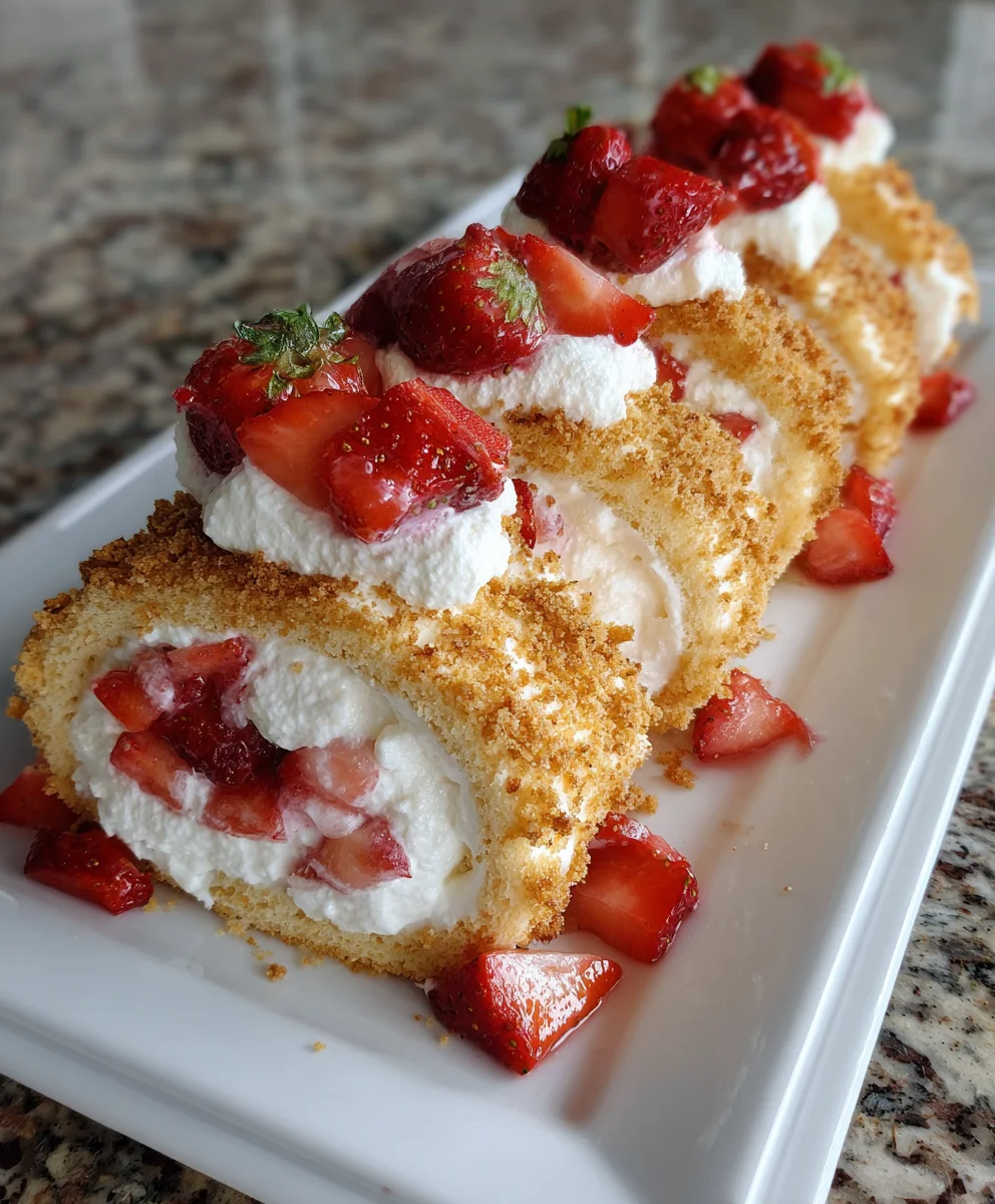 Strawberry Shortcake Cheesecake Rolls – Creamy, Fruity & Pure Dessert Bliss!