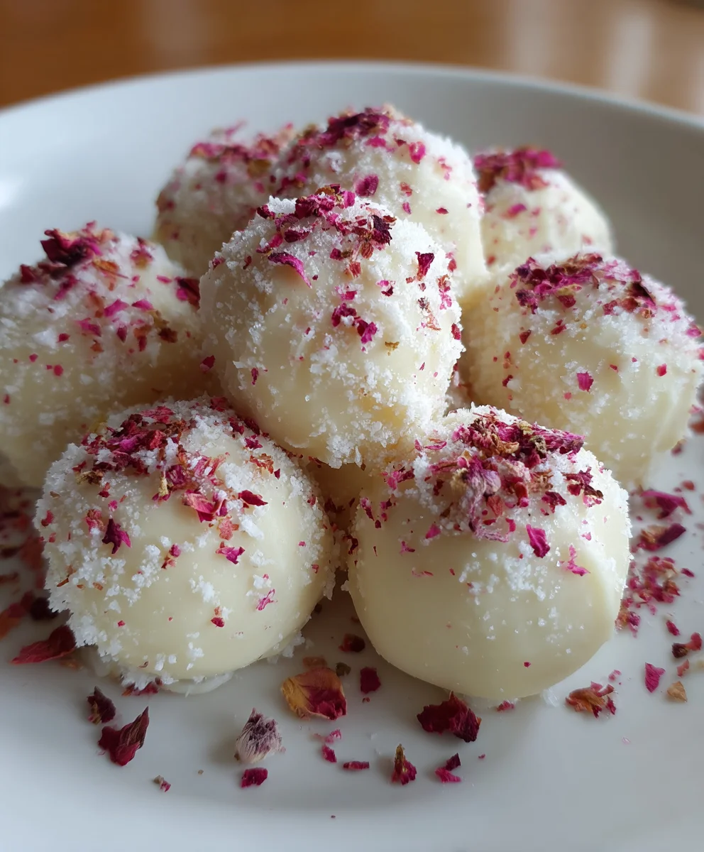 Rose White Chocolate Truffles – Delicate, Creamy & Elegantly Floral!