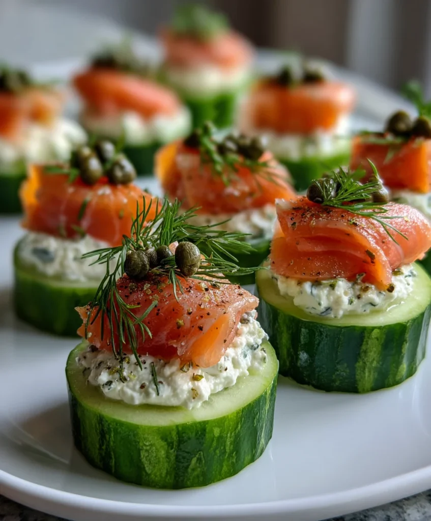 Keto Smoked Salmon Cucumber Bites – Crisp, Creamy & Elegantly Low-Carb!