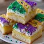 King Cake Sugar Cookie Bars – Soft, Festive & Packed with Mardi Gras Magic