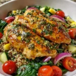 Lemon Herb Grilled Chicken Quinoa Bowl – Fresh, Zesty & Power-Packed