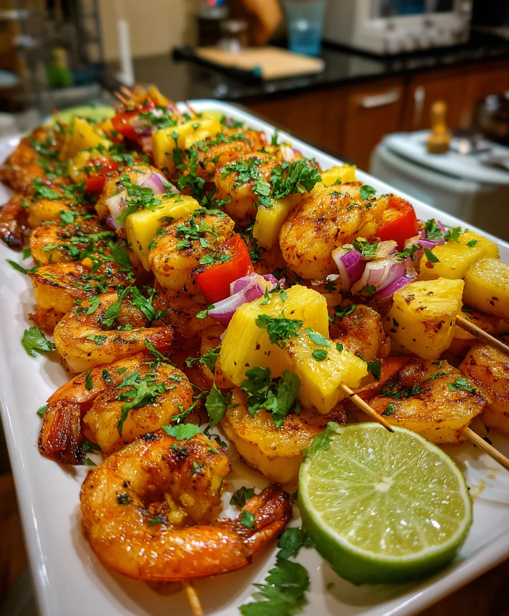 Grilled Shrimp Pineapple Skewers – Juicy, Sweet & Perfectly Charred