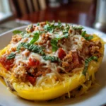 Spaghetti Squash Casserole with Ground Turkey – Light, Hearty & Comfortingly Delicious